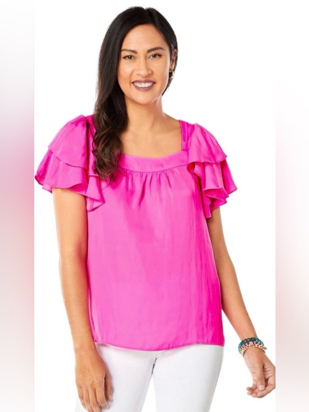 Lilly Pulitzer Devina Top Plumeria Pink NWT Sz XS Barbiecore Resortwear Preppy